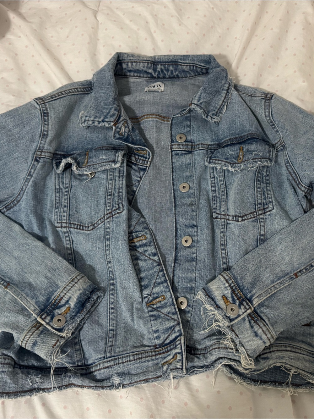 Zara Distressed Denim Jacket